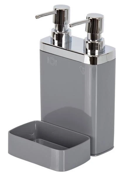 Çift Hazneli Sıvı Sabunluk ve Süngerlik